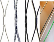 Завязанный тип диамант плетения сетки веревочки нержавеющей стали раскрывая яркую поверхность