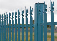Загородка палисада голубой ширины предохранения от 1.8m башен стальная