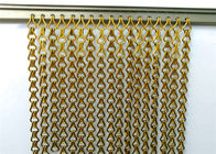 Алюминия золота декоративный занавес мухы металла ширины 3m цепной