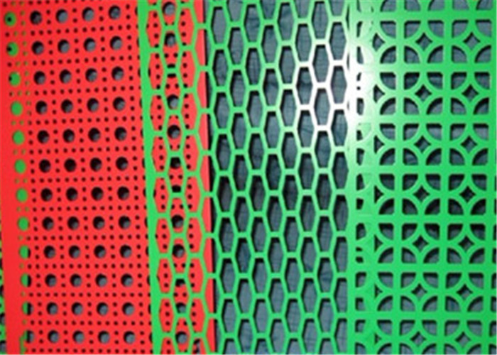 Красочная покрытая ПВК пефорированная сетка металла, пефорированная стальная толщина сетки 0.5мм