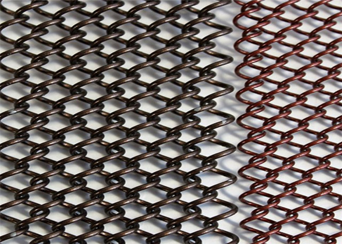 Ячеистая сеть бронзового цвета декоративная, декоративные занавесы металла длиной использует жизнь