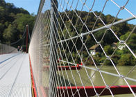 Отверстие сетки веревочки провода нержавеющей стали ромбовидное для моста ограждая пользу