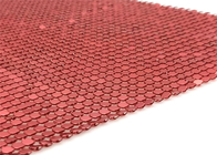 Красный металл Sequins ячеистой сети округлой формы 6mm декоративный