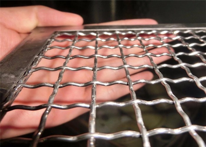 Сетка качества еды 15mm квадратной гофрированная нержавеющей сталью